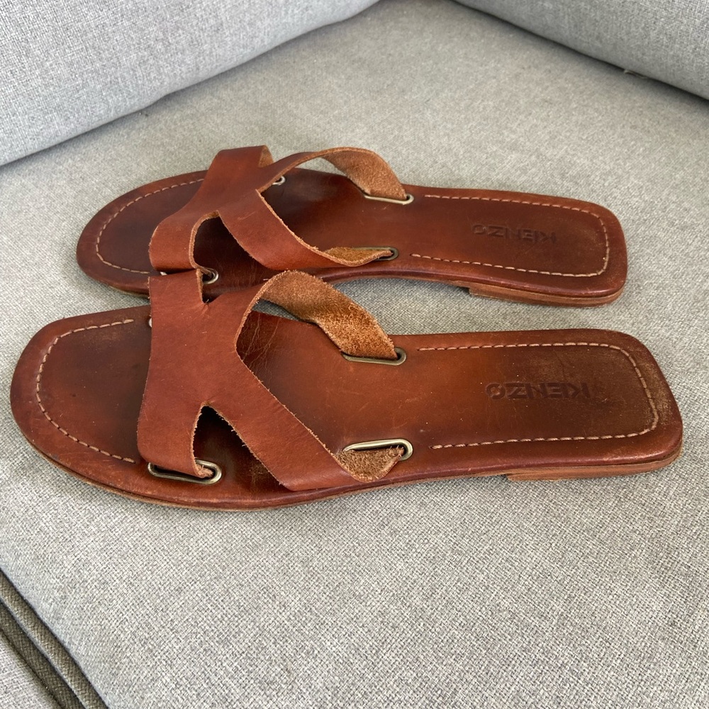 Kenzo Rich Brown Leather Accessory